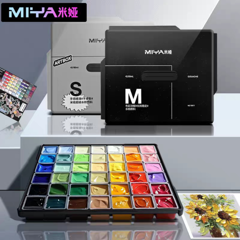 MIYA-Juego de gelatina de pint - Gouache Paint Set reseña y precio