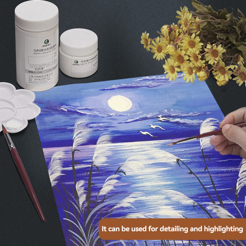 Pintura Gouache blanca, botell - Gouache Paint Set reseña y precio