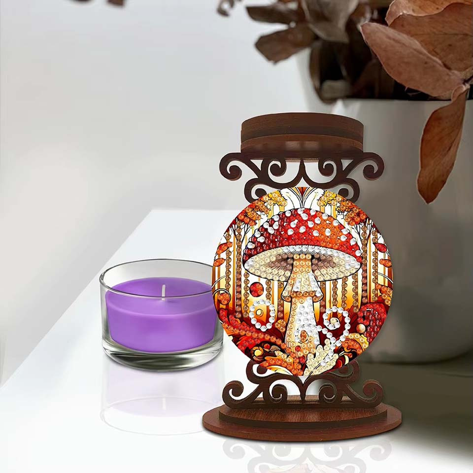 Portavelas con forma de hongo, - Art Craft Kit reseña y precio