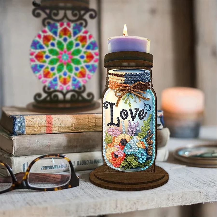 Portavelas con motivos de amor - Art Craft Kit reseña y precio