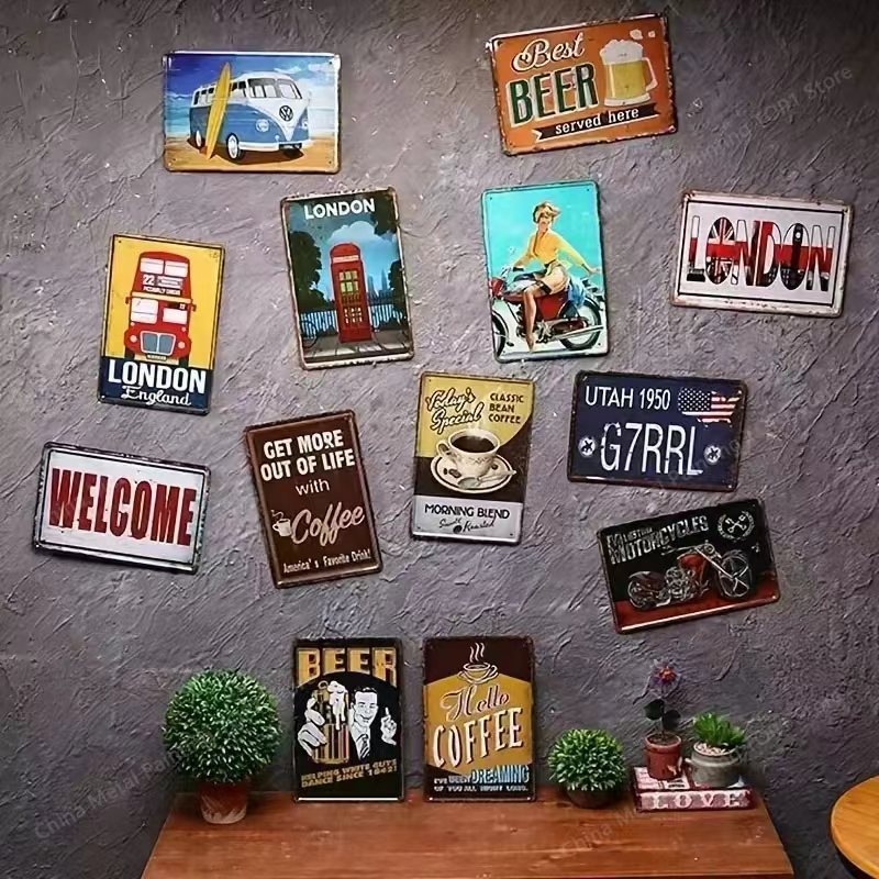 Letrero de pared de metal 2D,  - Art Craft Bar reseña y precio